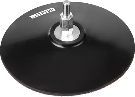 Тарелка опорная STAYER "MASTER" резиновая для дрели, на липучке, d=115мм 35740-115 купить в Надыме
