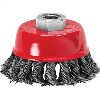 Щетка для УШМ, 75 мм, М14, "чашка", крученая металлическая проволока  MATRIX 74624 купить в Надыме