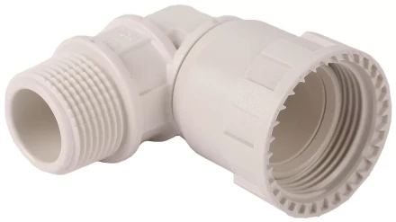 Переходник угловой 90° ЗУБР "ШиреФит" "накидная гайка - наружная резьба", 20мм - 1/2" 51485-20-1/2 купить в Надыме