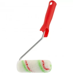 Мини-валик в сборе "Эмали" 110 мм ворс 12 мм D 16 мм D ручки 6 мм полиамид полиакрил Сибртех 80584