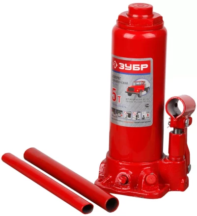 Домкрат ЗУБР гидравлический бутылочный, для автомобилей ГАЗ, 5т, 228-390мм 43059-390-5 купить в Надыме