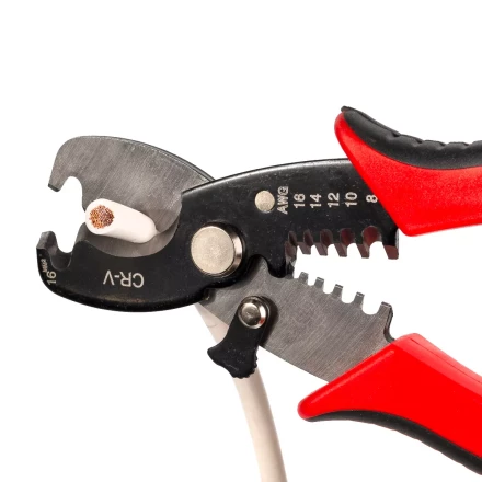 Ножницы для резки проводов КВТ MC-07 до 15 мм с функцией зачистки изоляции (86619) купить в Надыме