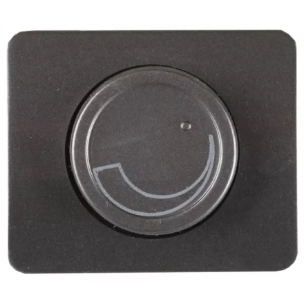 Диммер СВЕТОЗАР "ГАММА" без вставки и рамки, цвет темно-серый металлик, 60-800Вт SV-54142-DM купить в Надыме