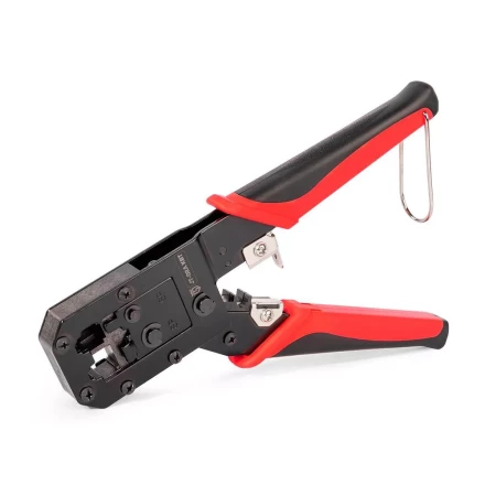 Кримпер многофункциональный КВТ JT-02А с 2 встроенными модулями для обжима RJ-45, RJ-12, RJ-11 (101929) купить в Надыме