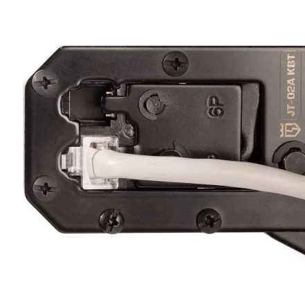 Кримпер многофункциональный КВТ JT-02А с 2 встроенными модулями для обжима RJ-45, RJ-12, RJ-11 (101929) купить в Надыме