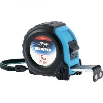 Рулетка Вектор 5 м х 25 мм, утолщенное полотно, магнитный зацеп, обрезиненный корпус  БАРС 32542 купить в Надыме