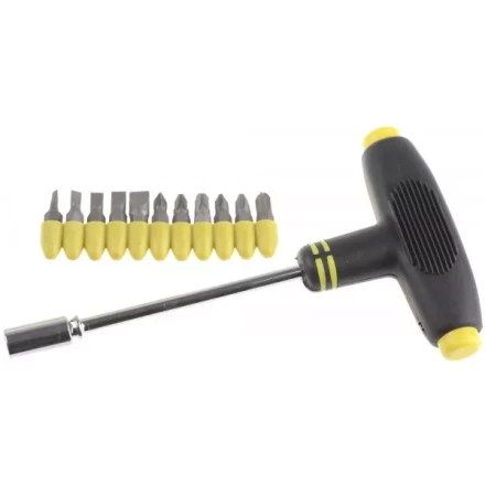 Набор STAYER Отвертка с Т-образной резиновой ручкой с битами, 12 предметов 2541-H6 купить в Надыме