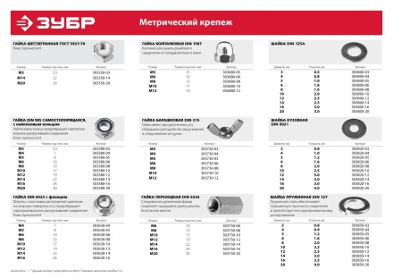 Гайка ЗУБР &quot;МАСТЕР&quot; шестигранная ГОСТ 5927-70, класс прочности 6, оцинкованная,  M14, 5кг 303550-14 купить в Надыме