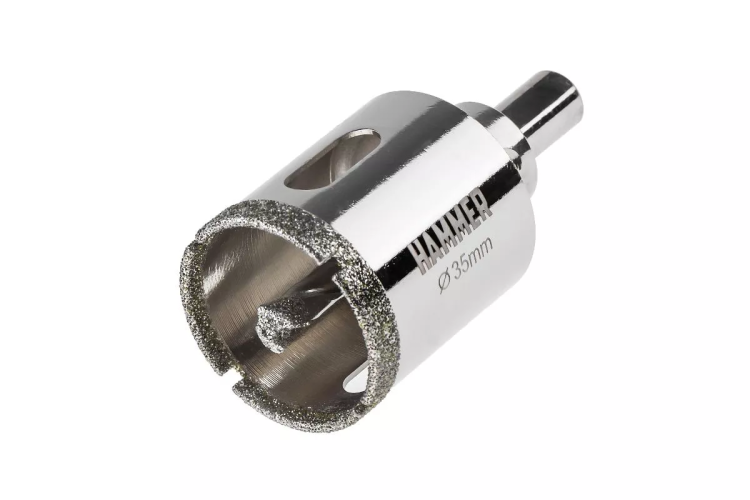 Коронка алмазная HAMMER Ф35мм HEX (DHS 35.0*65/5) купить в Надыме