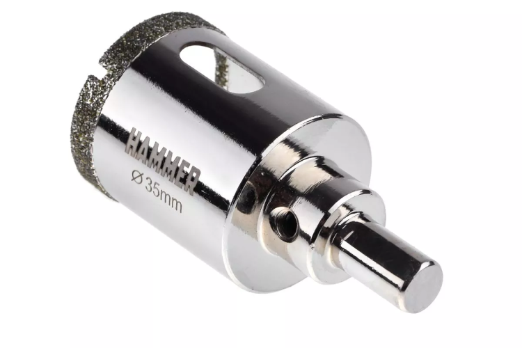 Коронка алмазная HAMMER Ф35мм HEX (DHS 35.0*65/5) купить в Надыме