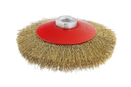 Кордщетка HAMMER тарелка 125мм для УШМ гофрированная латунированная сталь (207-108) купить в Надыме