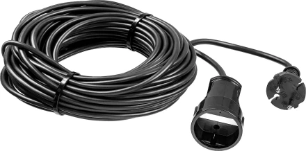 ЗУБР ПВС-207-Ш, ПВС, 2 x 0.75 мм2, 20 м, 2200 Вт, силовой удлинитель-шнур (55023-20) купить в Надыме