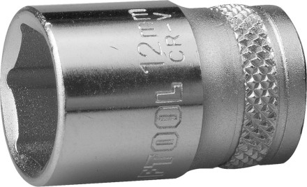 Торцовая головка KRAFTOOL &quot;INDUSTRIE QUALITAT&quot;, Cr-V, FLANK, хромосатинированная, 1/4&quot;, 12 мм 27815-12_z01 купить в Надыме