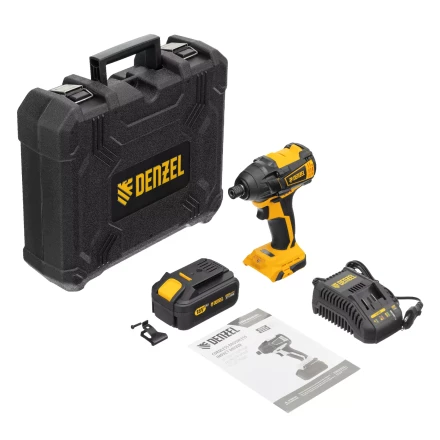 Винтоверт ударный аккумуляторный Denzel 26510 бесщеточный CID-IB-200 18В Li-Ion купить в Надыме