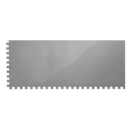 Гладилка из нержавеющей стали, 280 х 130 мм, зеркальная полировка, пластмассовая ручка, зуб 6 х 6 мм Matrix 86781 купить в Надыме