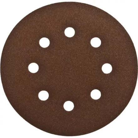 Круг шлифовальный ЗУБР "СТАНДАРТ" из абразивной бумаги на велкро основе, 6 отв., Р120, 150мм, 5шт 35350-150-120 купить в Надыме