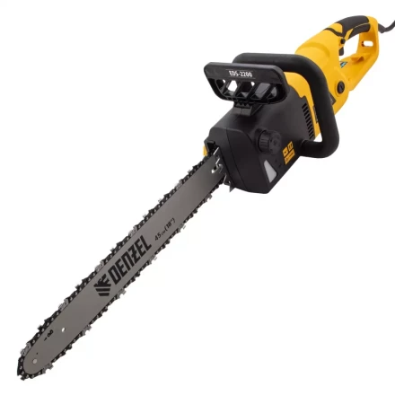 Пила цепная электрическая Denzel EDS-2200 2.2 кВт продольная шина 45 см шаг 3/8 паз 1.3 мм 62 звена 95619 купить в Надыме
