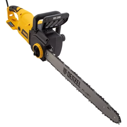 Пила цепная электрическая Denzel EDS-2200 2.2 кВт продольная шина 45 см шаг 3/8 паз 1.3 мм 62 звена 95619 купить в Надыме