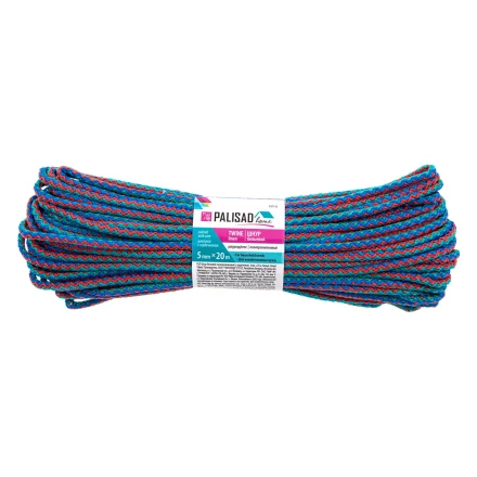 Шнур бельевой полипропиленовый с сердечником, 5 мм L 20 м, цветной, Home Palisad 937135 купить в Надыме