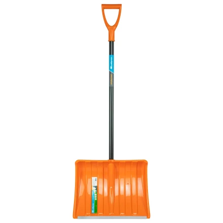 Лопата для уборки снега пластиковая Сибртех, 490х370х1350 мм, стальной черенок, усиленная 61667 купить в Надыме