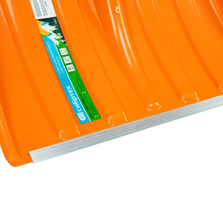 Лопата для уборки снега пластиковая Сибртех, 490х370х1350 мм, стальной черенок, усиленная 61667 купить в Надыме