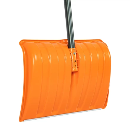 Лопата для уборки снега пластиковая Сибртех, 490х370х1350 мм, стальной черенок, усиленная 61667 купить в Надыме