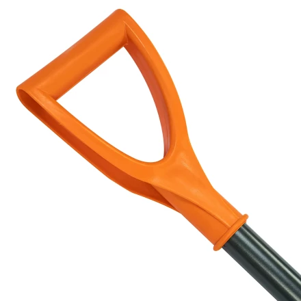 Лопата для уборки снега пластиковая Сибртех, 490х370х1350 мм, стальной черенок, усиленная 61667 купить в Надыме