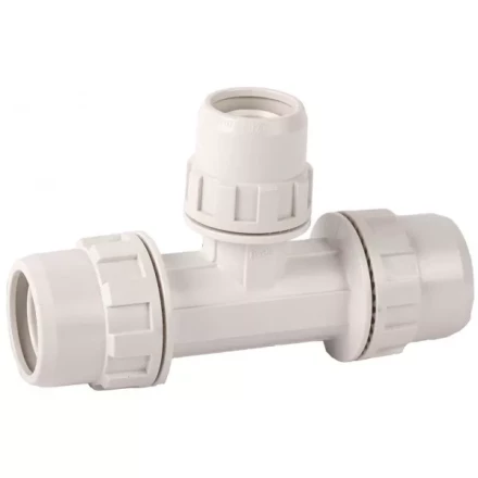 Тройник ЗУБР "ШиреФит" редукционный "штуцер с гайкой - внутренняя резьба - штуцер с гайкой", 26мм-16мм-26мм 51506-26-16-26 купить в Надыме