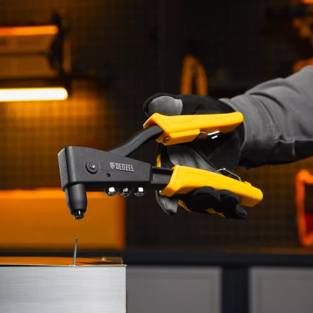 Заклепочник ручной, 255 мм Denzel, литой, усиленный, заклепки 2,4-3,2-4,0-4,8 мм 40441 купить в Надыме