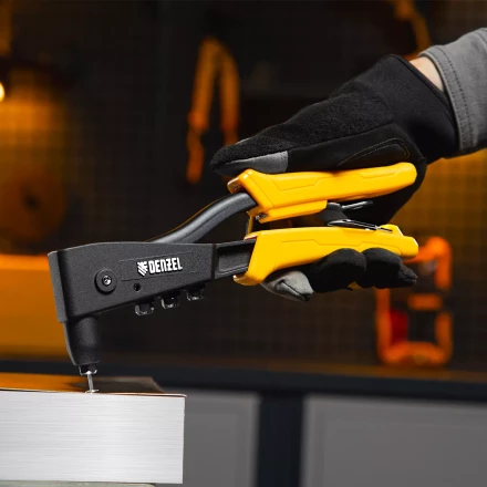 Заклепочник ручной, 255 мм Denzel, литой, усиленный, заклепки 2,4-3,2-4,0-4,8 мм 40441 купить в Надыме