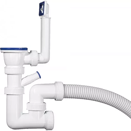 Сифон ЗУБР "МАСТЕР" колбовый для моек и раковин, выпуск - нержавеющая чашка, перелив, отвод для стиральной машины 51869 купить в Надыме