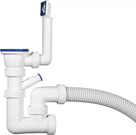 Сифон ЗУБР "МАСТЕР" колбовый для моек и раковин, выпуск - нержавеющая чашка, перелив, отвод для стиральной машины 51869 купить в Надыме