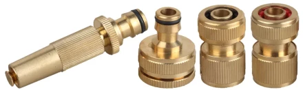 Набор GRINDA "EXPERT" поливочный латунный: наконечник регулируемый, 2 соединителя, адаптер внешний 8-427247_z01 купить в Надыме