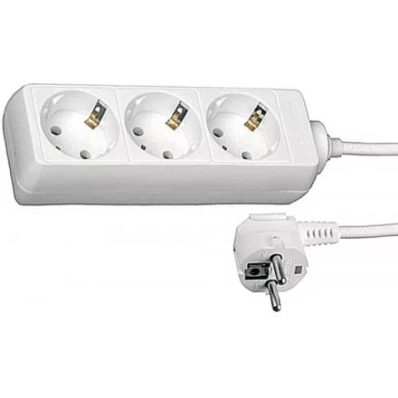 Удлинитель СВЕТОЗАР электрический с заземлением, евро, 3 гнезда, 2м SV-55033-2 купить в Надыме
