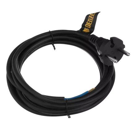 Шнур сетевой Denzel Energy Series, ПВС, 3 м, 2 x 1 мм, с неразборной вилкой, черный, 3 м, 37665 купить в Надыме