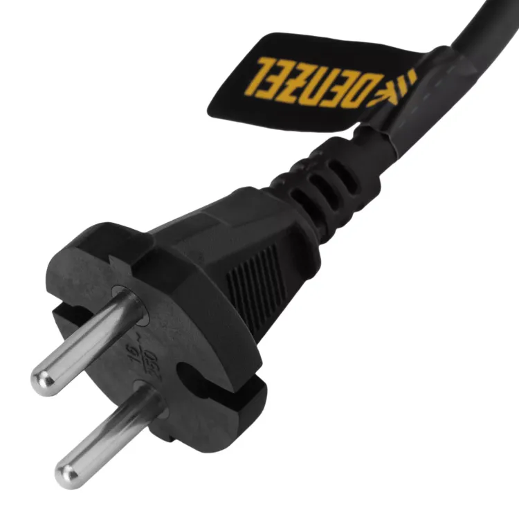 Шнур сетевой Denzel Energy Series, ПВС, 3 м, 2 x 1 мм, с неразборной вилкой, черный, 3 м, 37665 купить в Надыме