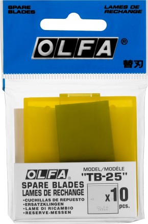 Лезвие OLFA специальное, для скребка &quot;TB-25&quot;, 4-х стороннее лезвие с 3-мя типами режущей кромки, 25 мм / 10 шт OL-TB-25 купить в Надыме