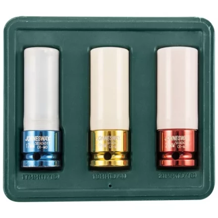 Набор головок торцевых ударных глубоких для дисков  1/2"DR 17-21мм  Jonnesway S03AD4303S 47494 купить в Надыме