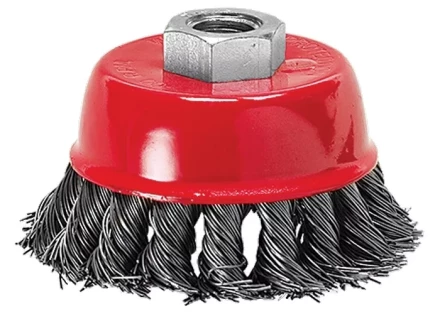 Щетка для УШМ, 125 мм, М14, "чашка", крученая металлическая проволока  MATRIX 74627 купить в Надыме