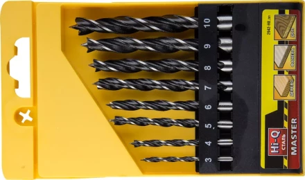 Набор сверл спиральных по дереву "M-type", 8шт(d=3-10мм), М-образная заточка, сталь HCS, STAYER Professional 2942-H8 2942-H8_z01 купить в Надыме