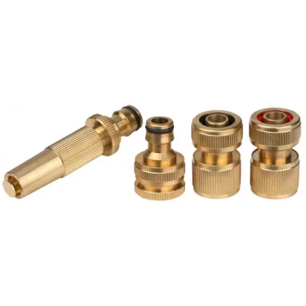Набор GRINDA полив латун: наконечник, 2 соединителя, адаптер 1/2"-3/4", 4предм 8-427246 купить в Надыме