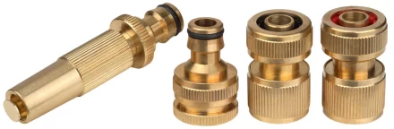 Набор GRINDA полив латун: наконечник, 2 соединителя, адаптер 1/2"-3/4", 4предм 8-427246 купить в Надыме