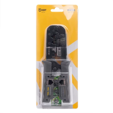 Кримпер многофункциональный КВТ JT-02T с 2 встроенными модулями для обжима RJ-45, RJ-12, RJ-11 (89229) купить в Надыме