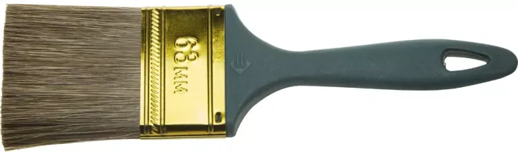Кисть ЗУБР "КП-14" плоская, смешанная щетина, пластмассовая рукоятка, 63мм 4-01014-063 купить в Надыме