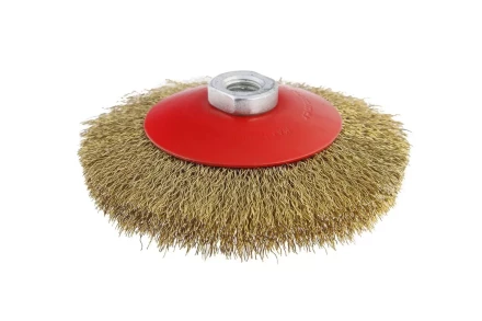 Кордщетка HAMMER тарелка 115мм для УШМ гофрированная латунированная сталь (207-107) купить в Надыме