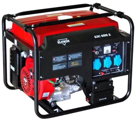 Бензогенератор Elitech БЭС 6500 Д +Аккумулятор купить в Надыме