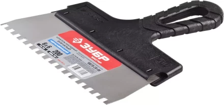 Шпатель ЗУБР "МАСТЕР" ФАСАДНЫЙ, нержавеющее полотно, 200мм, зуб 6х6мм 10078-20-06 купить в Надыме