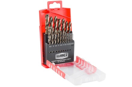 Набор сверл HAMMER No7 19шт. 1,0-10мм купить в Надыме