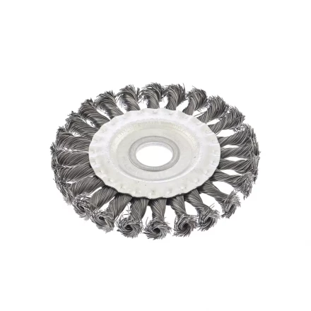 Щетка для УШМ 125 мм посадка 22,2 мм плоская крученая металлическая проволока СИБРТЕХ 746327 купить в Надыме