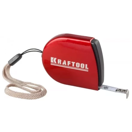 Рулетка KRAFTOOL, компактная, автостоп, цельнометрический корпус, с ремешком, 2мх8мм 34149-02 купить в Надыме